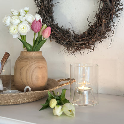 Vase "Lina" Holz natur 15cm