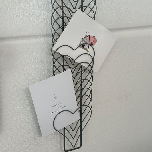 Bilder- und Kartenleiste "Herzen" Zink 50cm