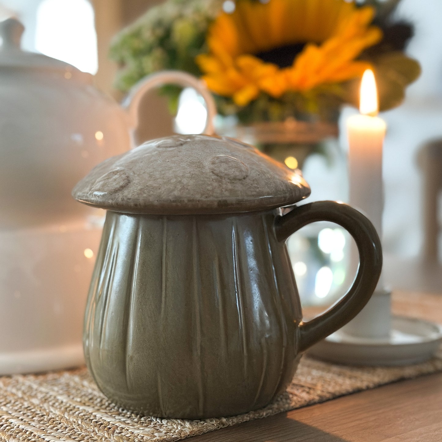 Tasse Mug "Mushroom" Porzellan 2 Farben