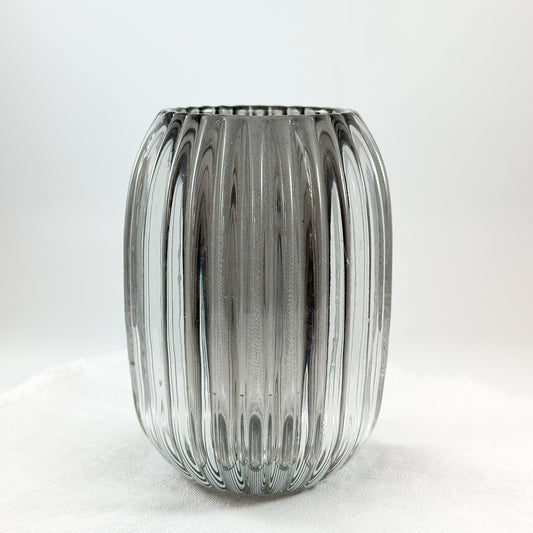 Windlicht Vase Glas grau 13cm