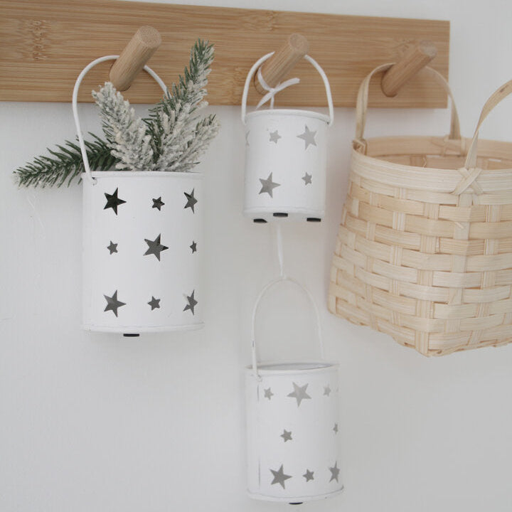 Laternen-Set "Starry Light" Metall Rund Weiß 6-9cm 3er Set - Wohnen auf dem Land