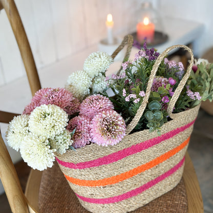 Künstlicher Blumenstrauß mit Zinnien "Maribel" in 2 Farben, 33 cm, von Wohnen auf dem Land, dekorative Blume für Zuhause