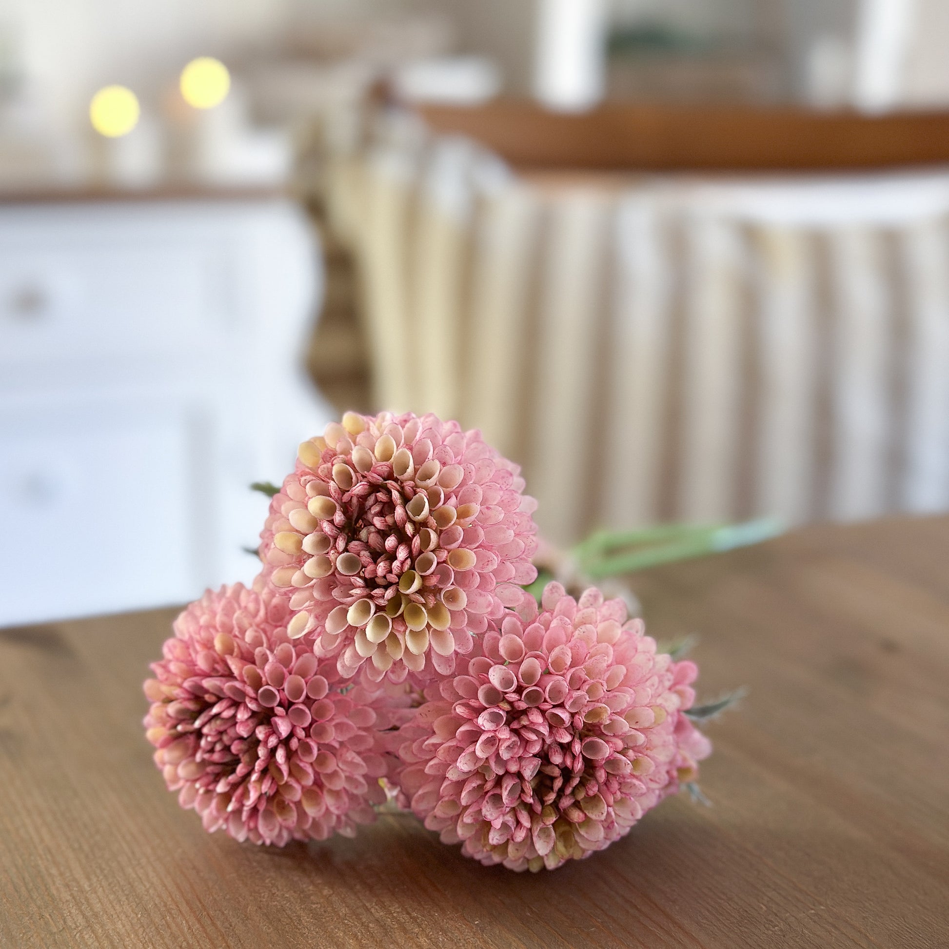 Künstlicher Blumenstrauß mit Zinnien "Maribel" in 2 Farben, 33cm, von Wohnen auf dem Land, detailreiche dekorative Blume