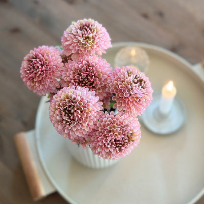 Künstlicher Blumenstrauß aus Zinnien "Maribel" in 2 Farben, 33cm, von Wohnen auf dem Land, realistische Dekoblumen