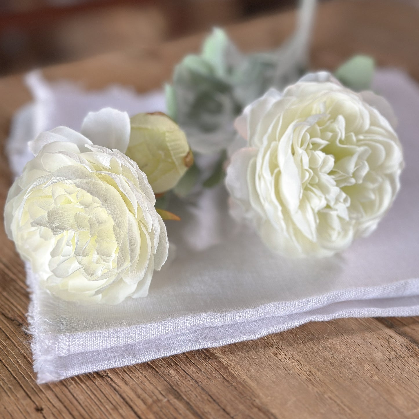 Blume Stiel Ranunkel "Emelie" künstlich 2 Farben 50cm