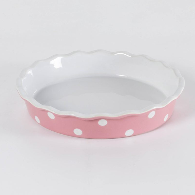 Auflaufform Backen Schale "Polka Dots" Keramik Mittel 27cm - 2 Farben