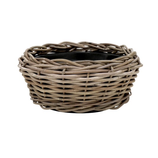 Korb Pflanzschale "DryPot" Flach Rattan 32x14cm