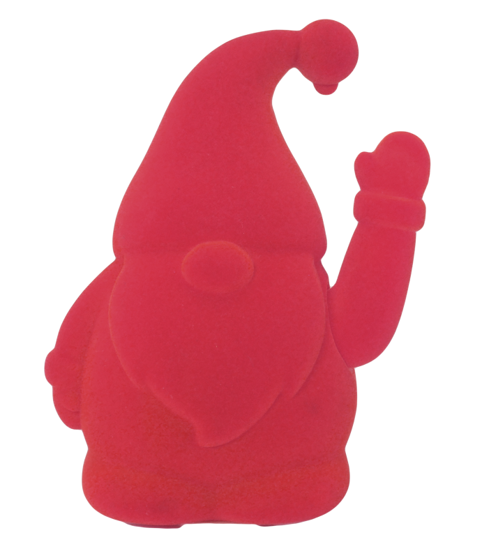 Deko Wichtel "Winke Waltraut" Beflockt Pink