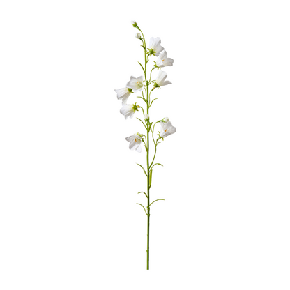 Künstlicher Blumenzweig der Glockenblume "Campanula" in Creme, 64 cm, von Wohnen auf dem Land, detailreiche Nachbildung