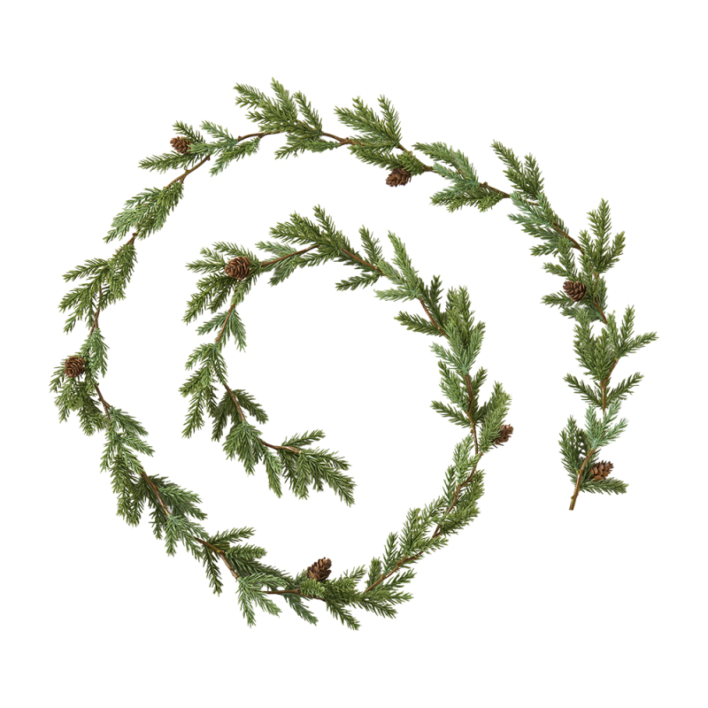 Deko Girlande Tanne mit Zapfen "Nordic Pine" Grün 183cm