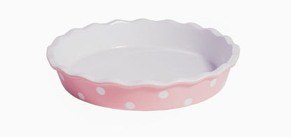 Auflaufform Backen Schale "Polka Dots" Keramik Mittel 27cm - 2 Farben