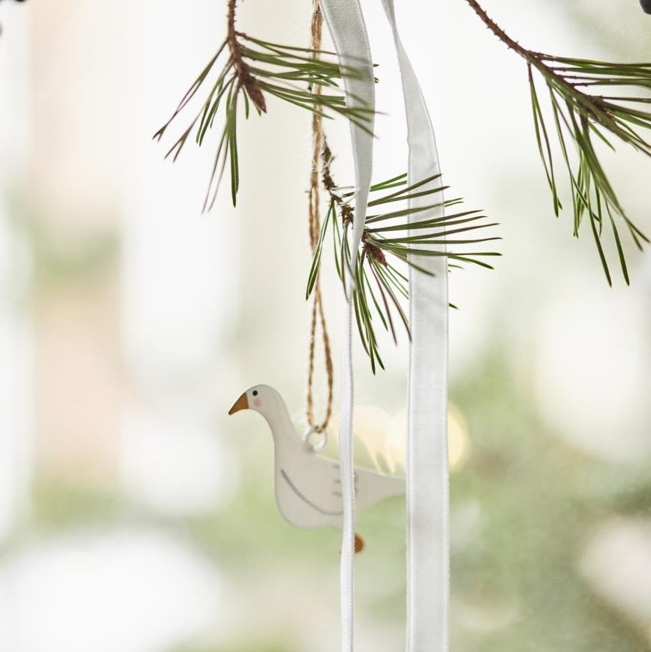 Aufhänger My Nostalgic Christmas "Wintergänse" Metall 4er Set - Wohnen auf dem Land