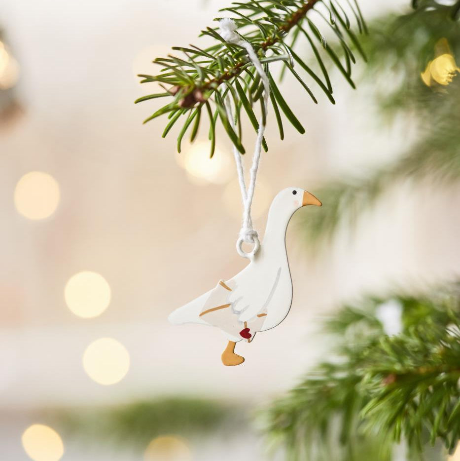 Aufhänger My Nostalgic Christmas "Wintergänse" Metall 4er Set - Wohnen auf dem Land