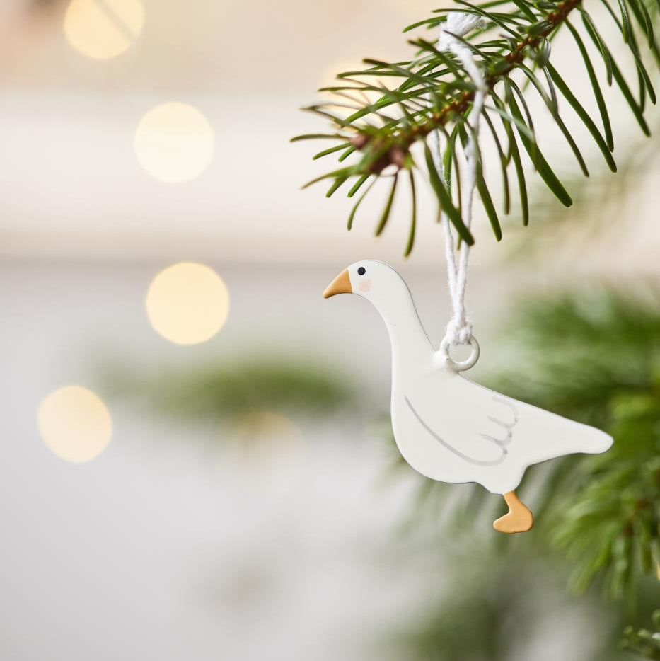 Aufhänger My Nostalgic Christmas "Wintergänse" Metall 4er Set - Wohnen auf dem Land