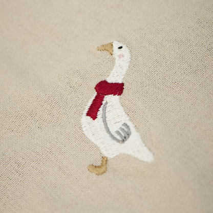 Stoffserviette "Tradition" mit Gans leinenfarbig - Wohnen auf dem Land