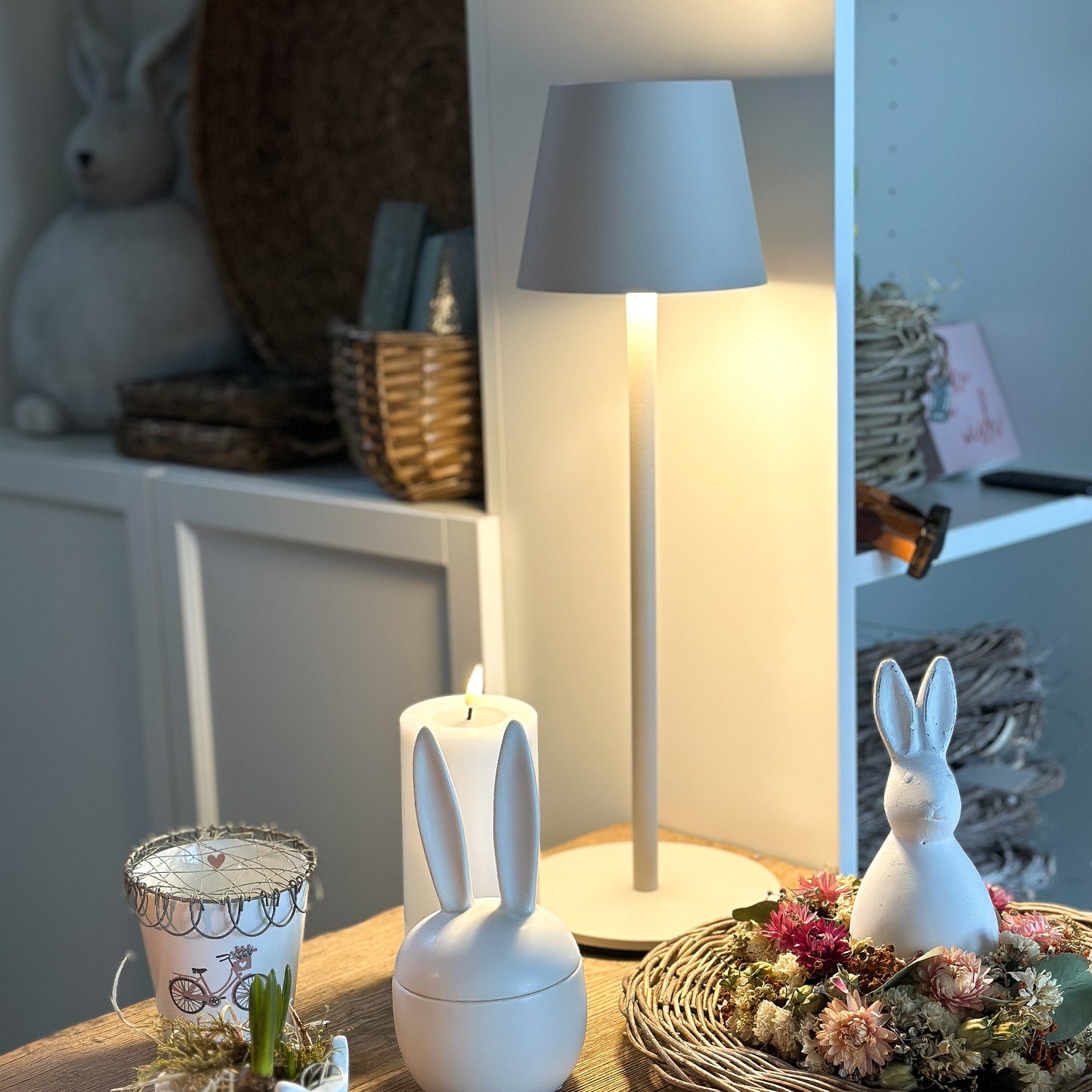 Stand- und Tischleuchte LED Touch "Big Classic" Sand - Wohnen auf dem Land