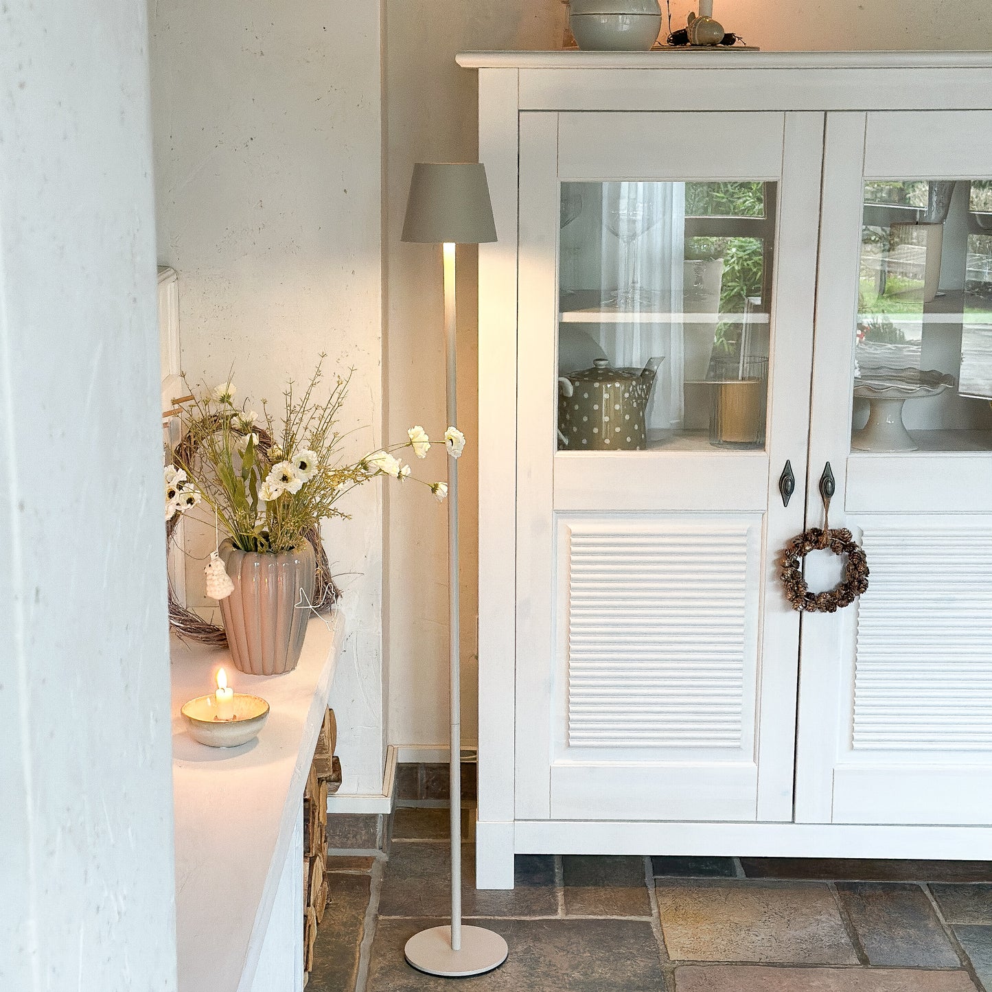 Stand- und Tischleuchte LED Touch "Big Classic" Sand - Wohnen auf dem Land