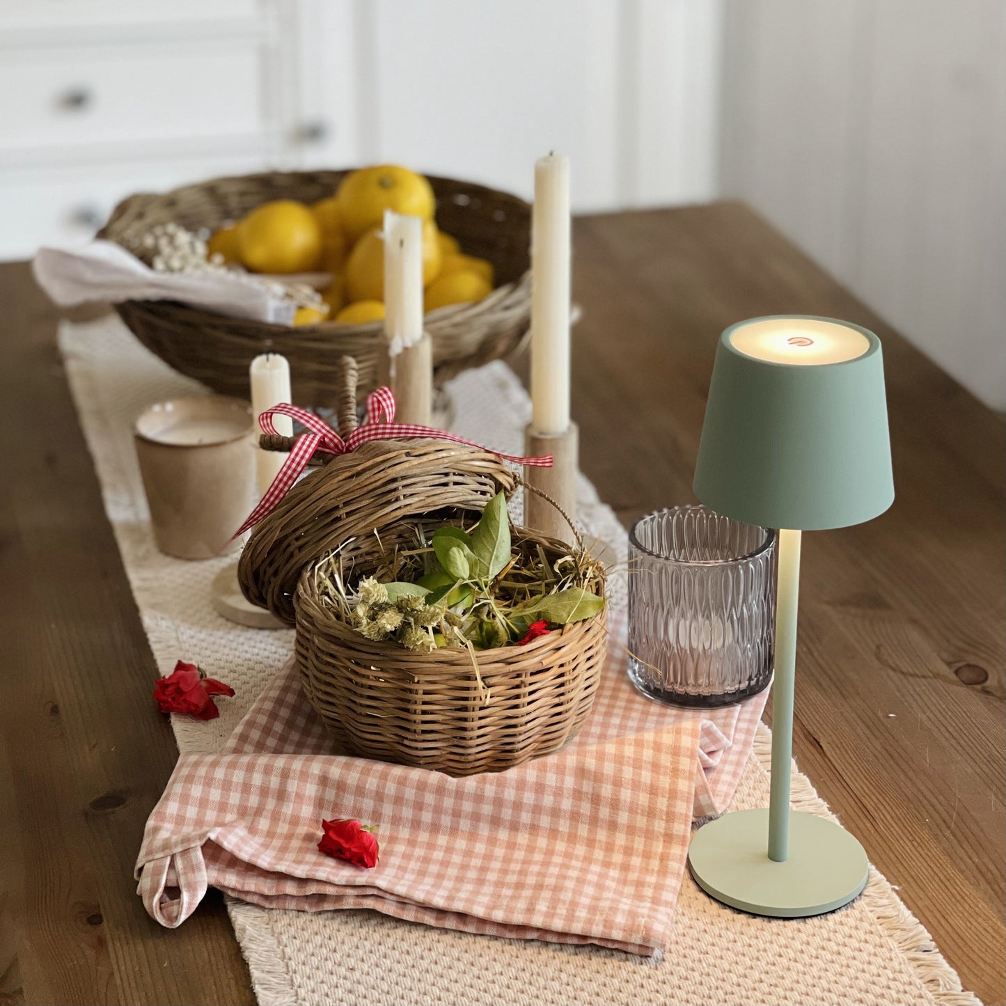 Tischleuchte LED Touch "Classic" Mint - Wohnen auf dem Land