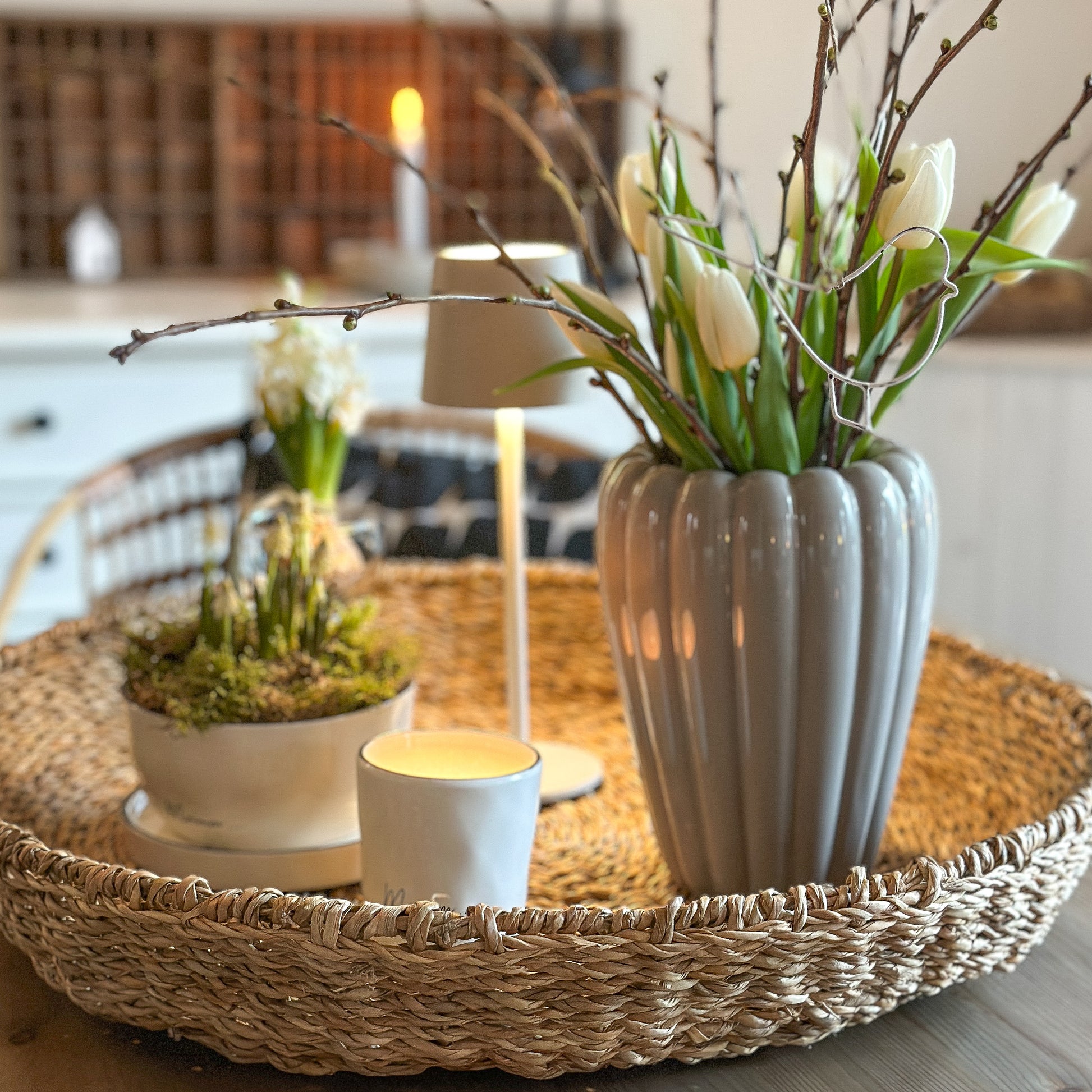 Tischleuchte LED Touch "Classic" Sand - Wohnen auf dem Land