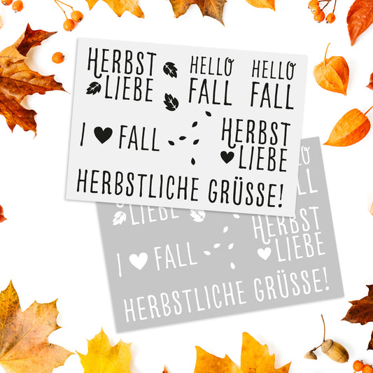 Aufkleber "Herbstliebe" - Wohnen auf dem Land