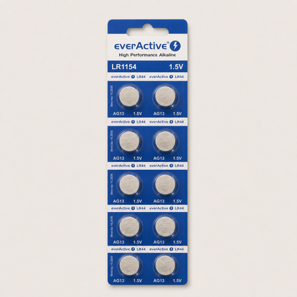 Zehnerpack AG13-LR44-Knopfzellen