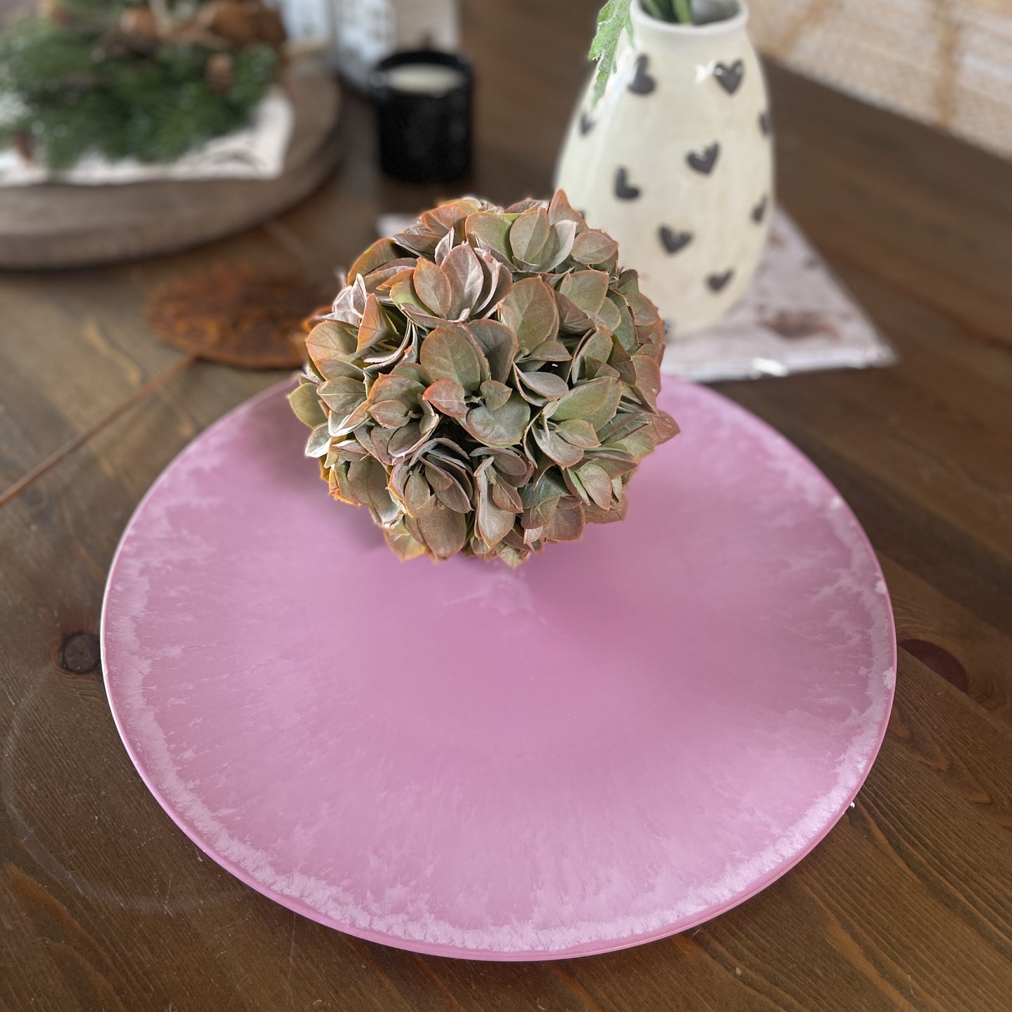 Deko-Teller Berry Marble Kunststoff Beere 33cm