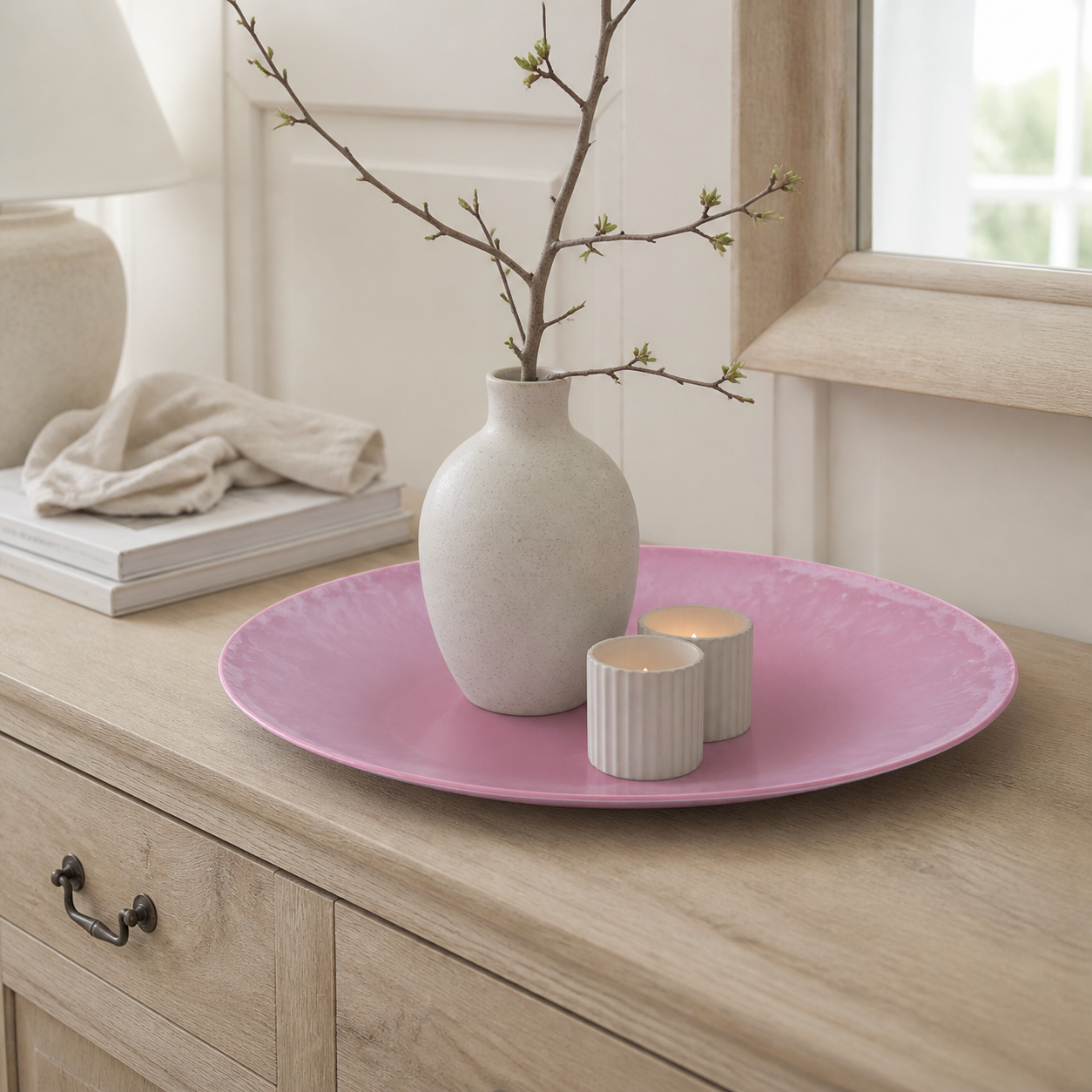 Deko-Teller Berry Marble Kunststoff Beere 33cm