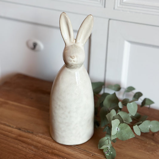 Deko Figur Hase "Cici" Keramik Creme 23cm - Wohnen auf dem Land