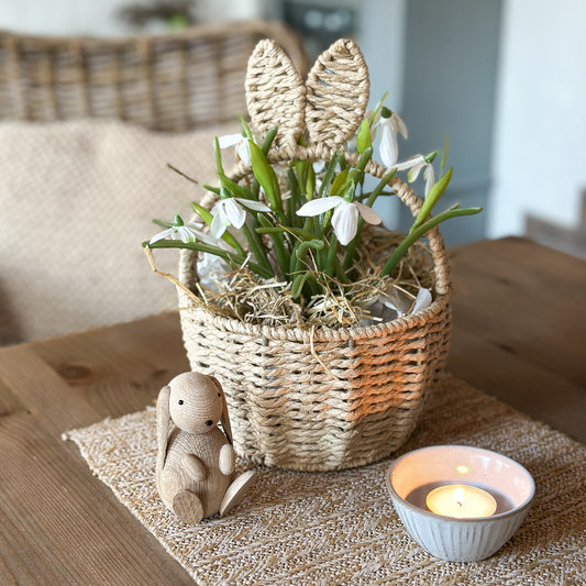 Korb Osternest Hase "Koni" Natur Ø19cm - Wohnen auf dem Land