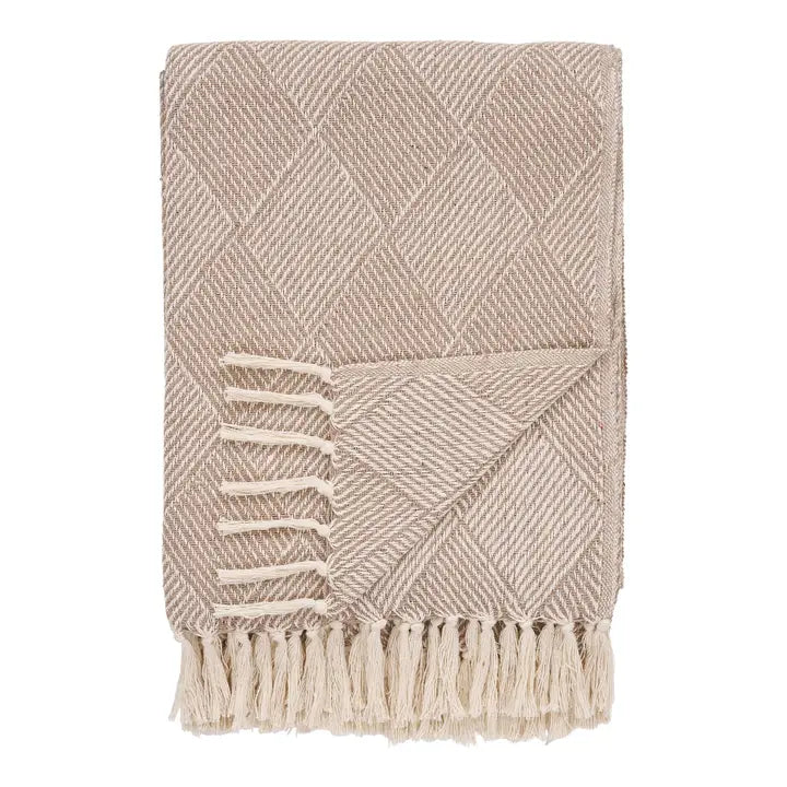 Plaid Decke Bursa Taupe - Produktansicht