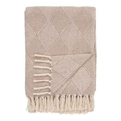 Plaid Decke Bursa Taupe - Produktansicht