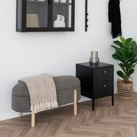 Plaid Decke Bursa Taupe im Wohnambiente