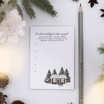 Bleistift - Zeit für Tannenduft & Weihnachtslieder (eukalyptusgrün) - Wohnen auf dem Land