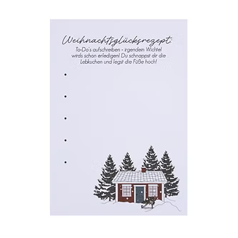 Notizblock - Weihnachtsglücksrezept - Wohnen auf dem Land