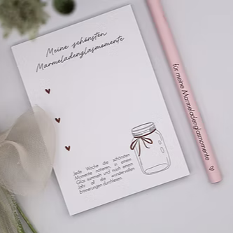 Bleistift - Marmeladenglasmomente (rosa) - Wohnen auf dem Land
