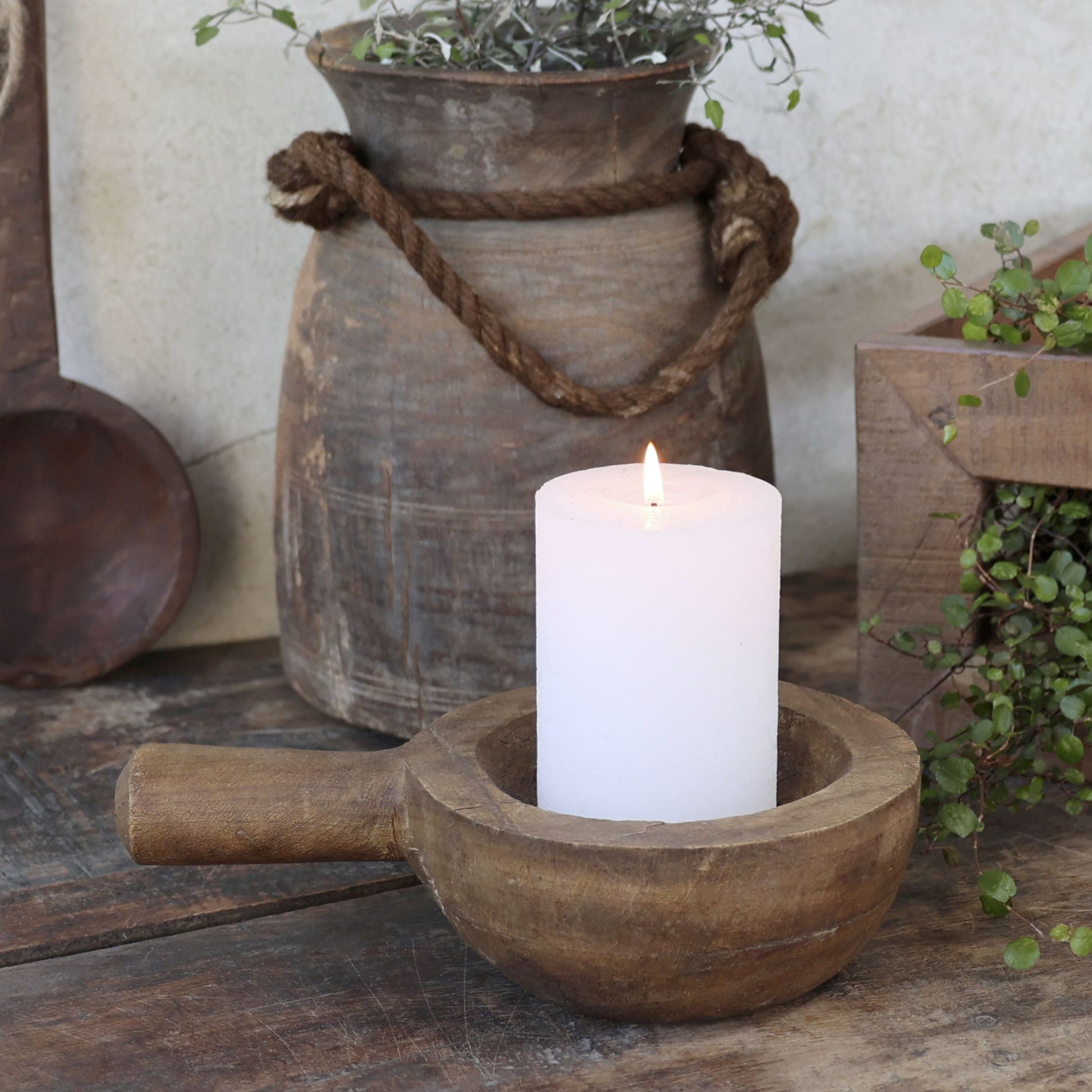 Holzlöffel Deko "Grimaud" Holz Vintage Braun - Wohnen auf dem Land