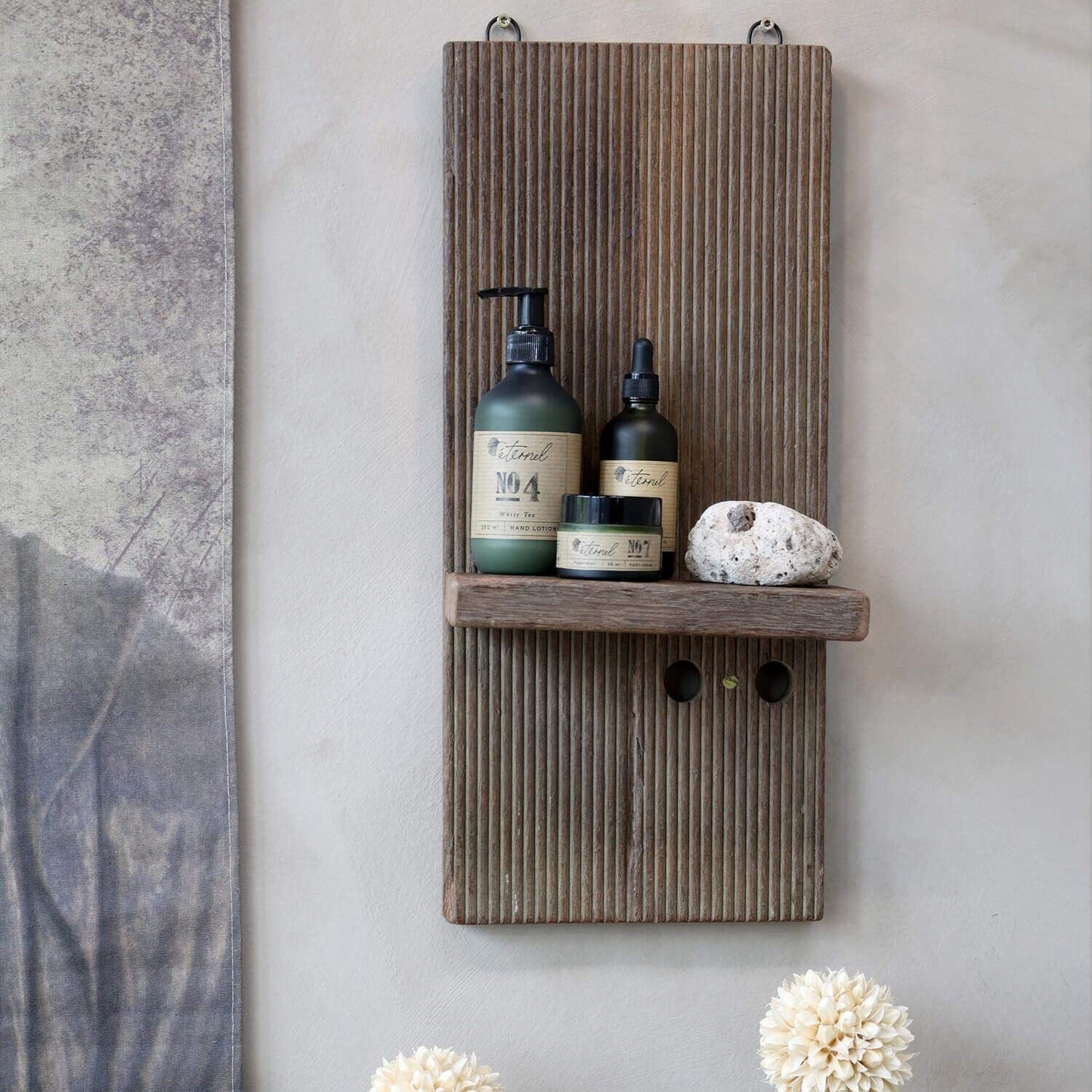 Wandregal "Grimaud" Altholz Vintage Braun 51cm - Wohnen auf dem Land