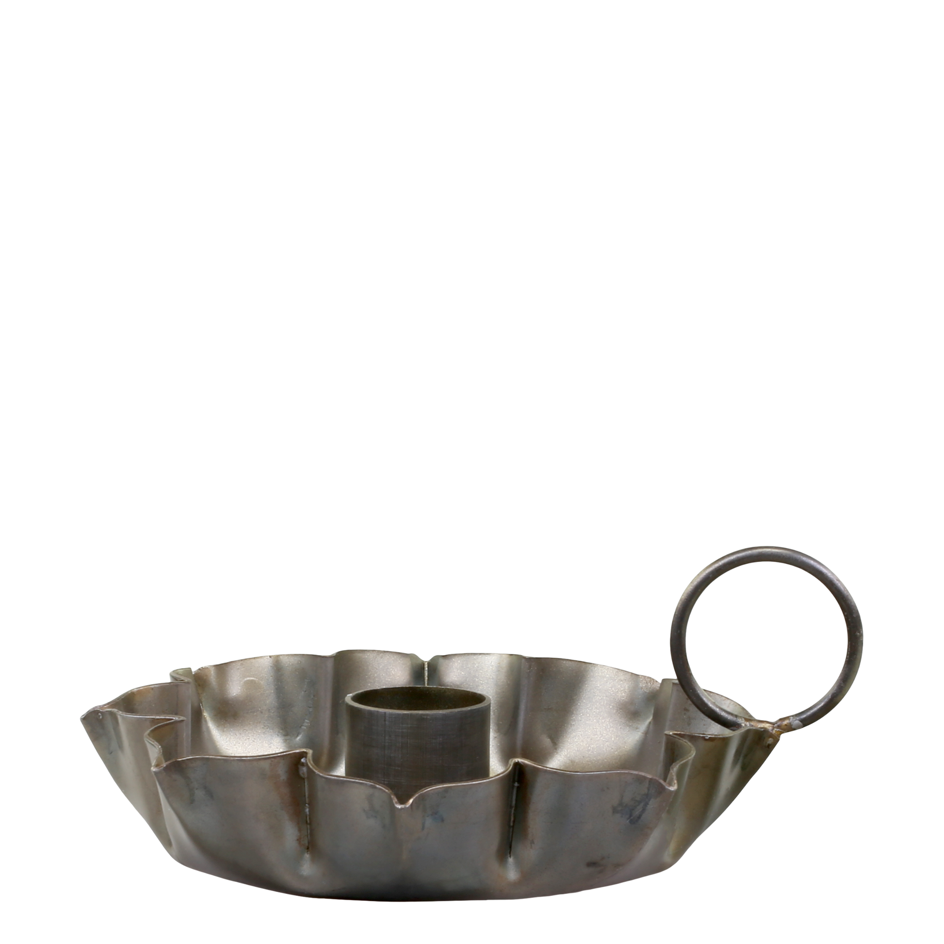 Kerzenhalter Kammerleuchter "Le Halo" für Stabkerzen Antique Messing - Wohnen auf dem Land