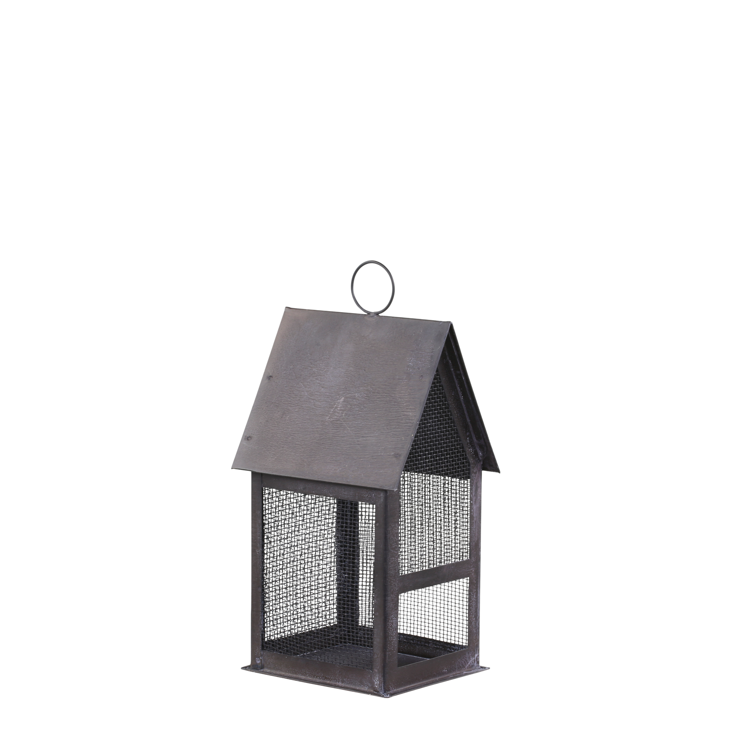 Lichthaus "Fil de fer" Metall antique kohle H22/B10 - Wohnen auf dem Land