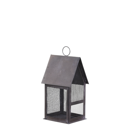 Lichthaus "Fil de fer" Metall antique kohle H22/B10 - Wohnen auf dem Land