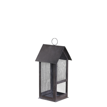 Lichthaus "Fil de fer" Metall antique kohle H22/B8 - Wohnen auf dem Land