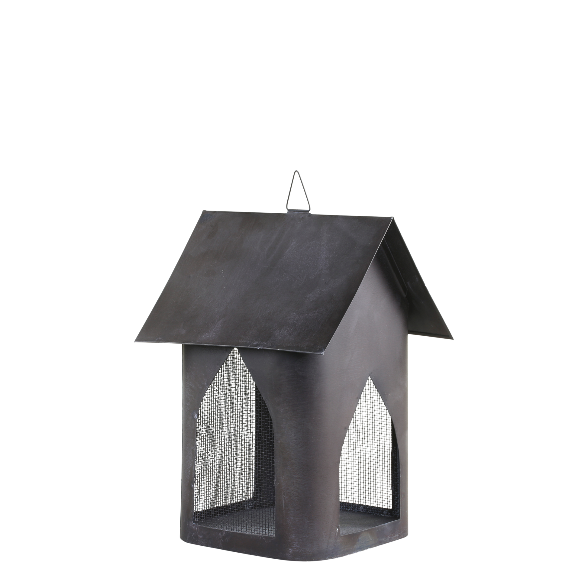 Lichthaus "Fil de fer" Metall antique kohle H25/B18 - Wohnen auf dem Land