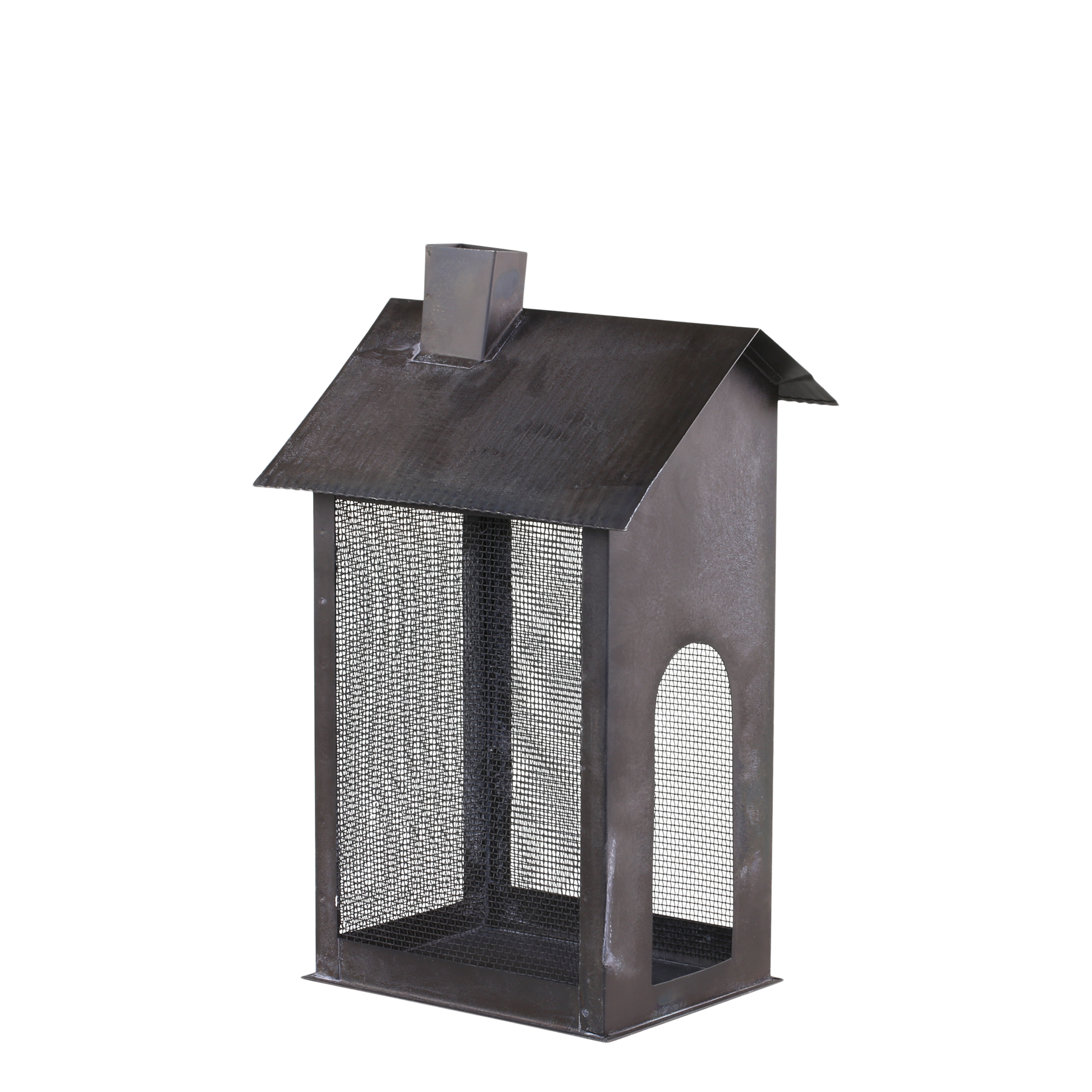 Lichthaus "Fil de fer" Metall antique kohle H28/B13 - Wohnen auf dem Land