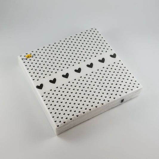 Servietten Papier "Herzen" 20er - Wohnen auf dem Land