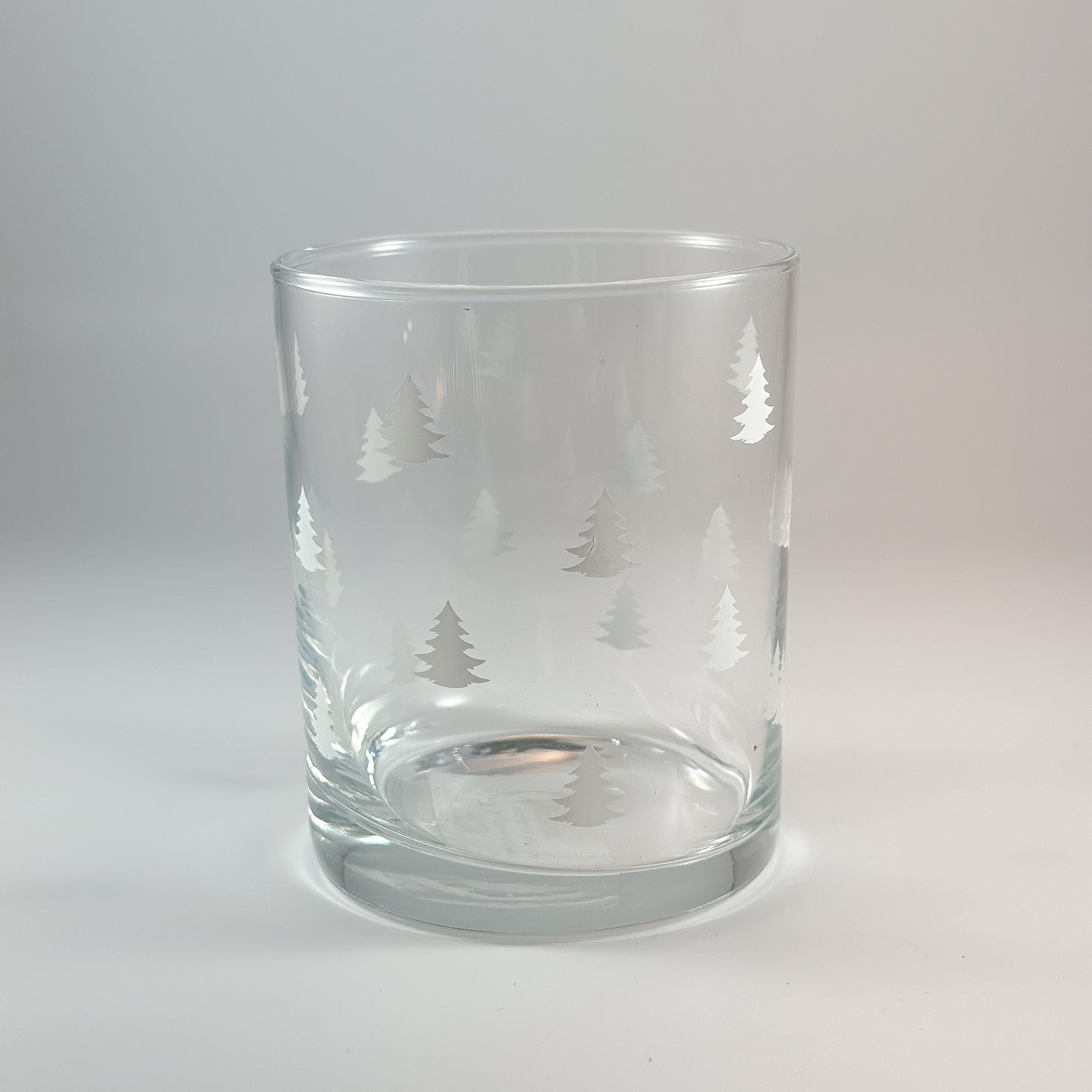 Glas Wasserglas Teelichthalter "Baum" Schwarz/Weiß - Wohnen auf dem Land