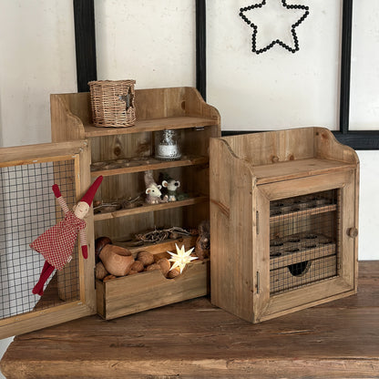 Eierschrank Vintage Holz - Klein - Wohnen auf dem Land