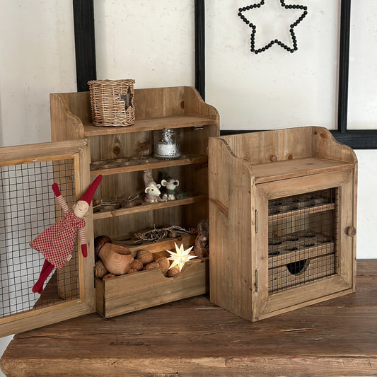 Eierschrank Vintage Holz - Klein - Wohnen auf dem Land