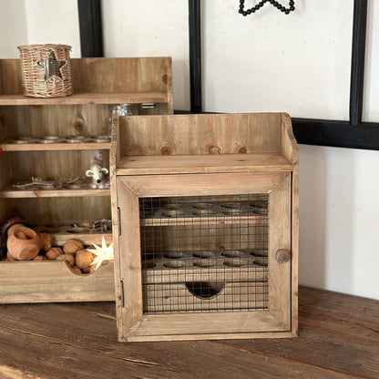 Eierschrank Vintage Holz - Klein - Wohnen auf dem Land