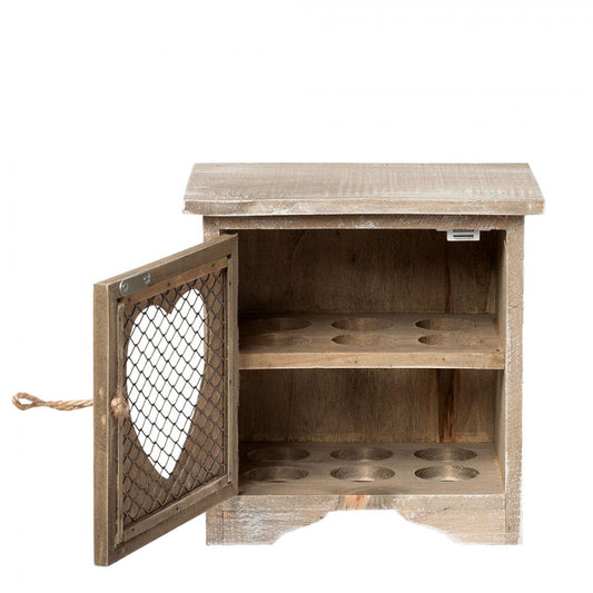 Mini Eierschrank "Herz" Vintage Holz 19cm - Wohnen auf dem Land
