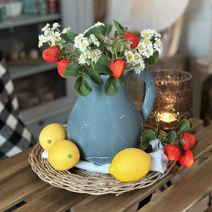 Krug Kanne "Château" Stein Vintage Grau 18cm - Wohnen auf dem Land